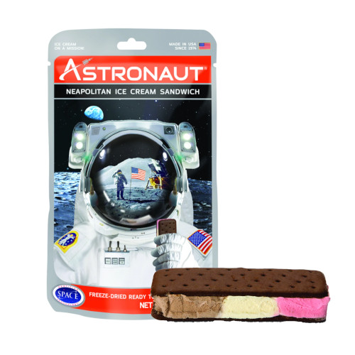 Astronaut Space Food 6x Freeze-dried Neapolitan Ice Cream Sandwich Packets Gift for sale online