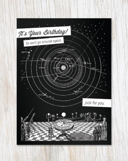It's Your Birthday!  Vintage Astronomy Card