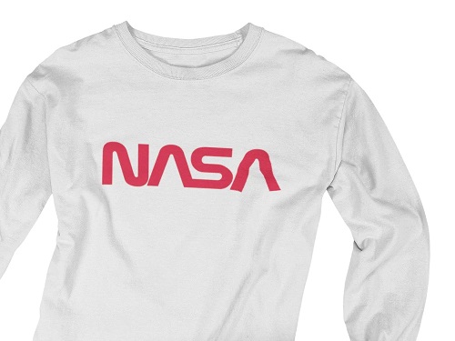 NASA Vibes Worm Logo Long Sleeve Tee