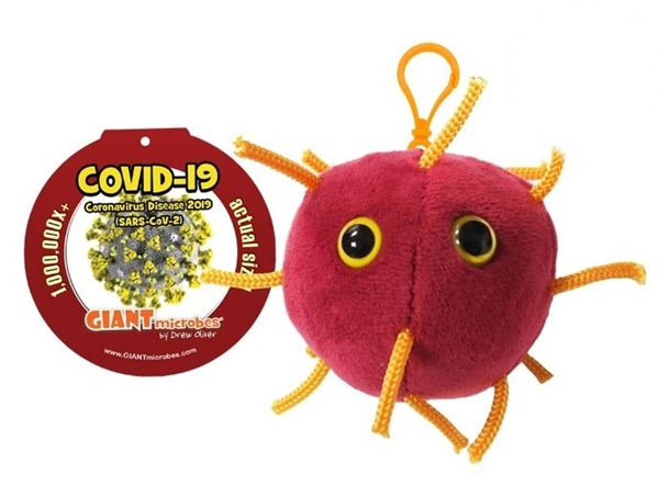 GIANTmicrobes Coronavirus COVID-19 Keychain