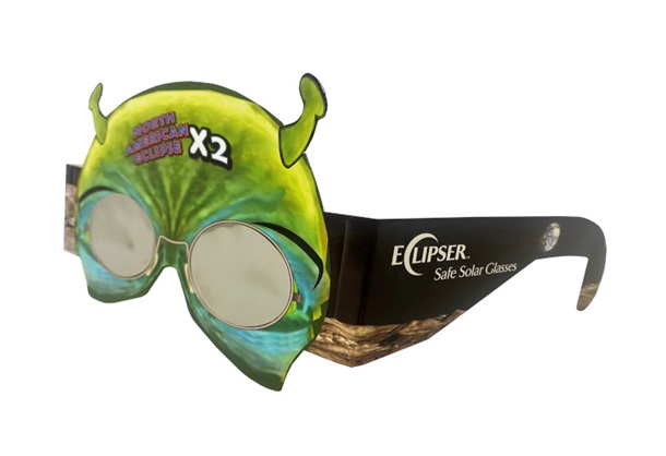 Green Alien Eclipse Glasses