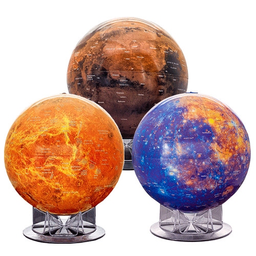 Inner Planet Globes - Set of 3