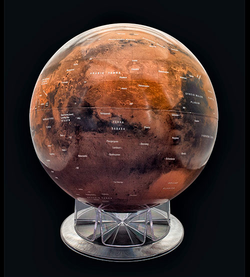 12 inch Desktop Mars Globe from Astronomy Magazine