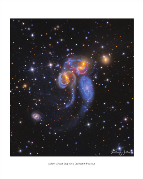 Stephan's Quintet Galaxy Group Photo Print by Tony Hallas