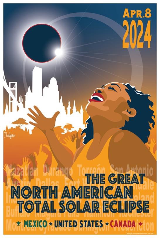 2024 Great North American Eclipse Poster