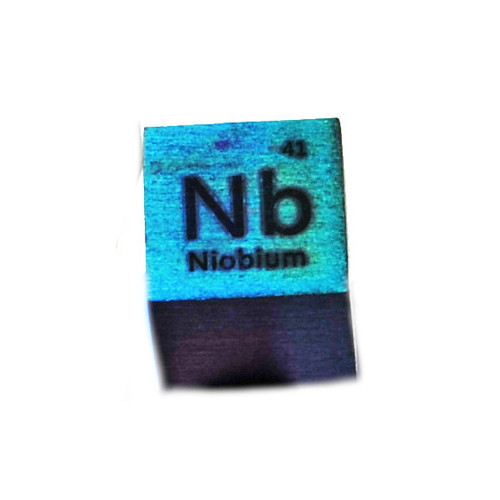 Niobium Blue 10mm Metal Cube