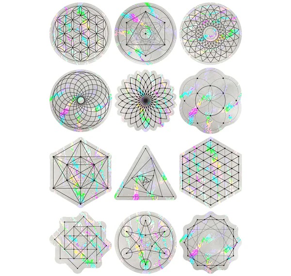 Sacred Geometry Rainbow Decals