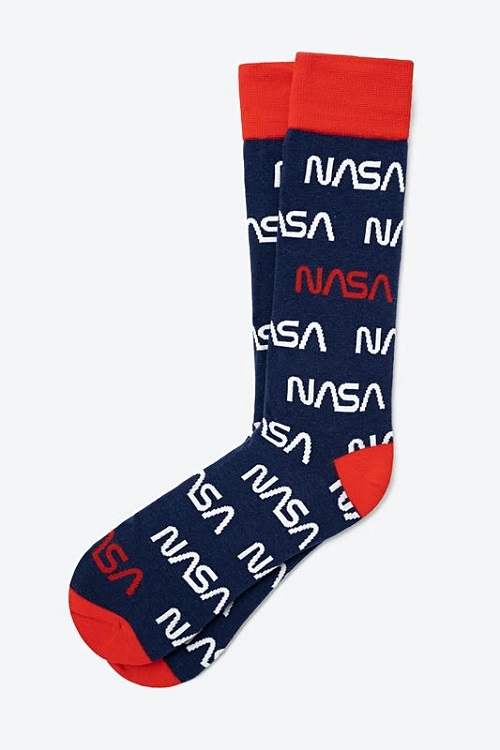 NASA Worm Logo Socks